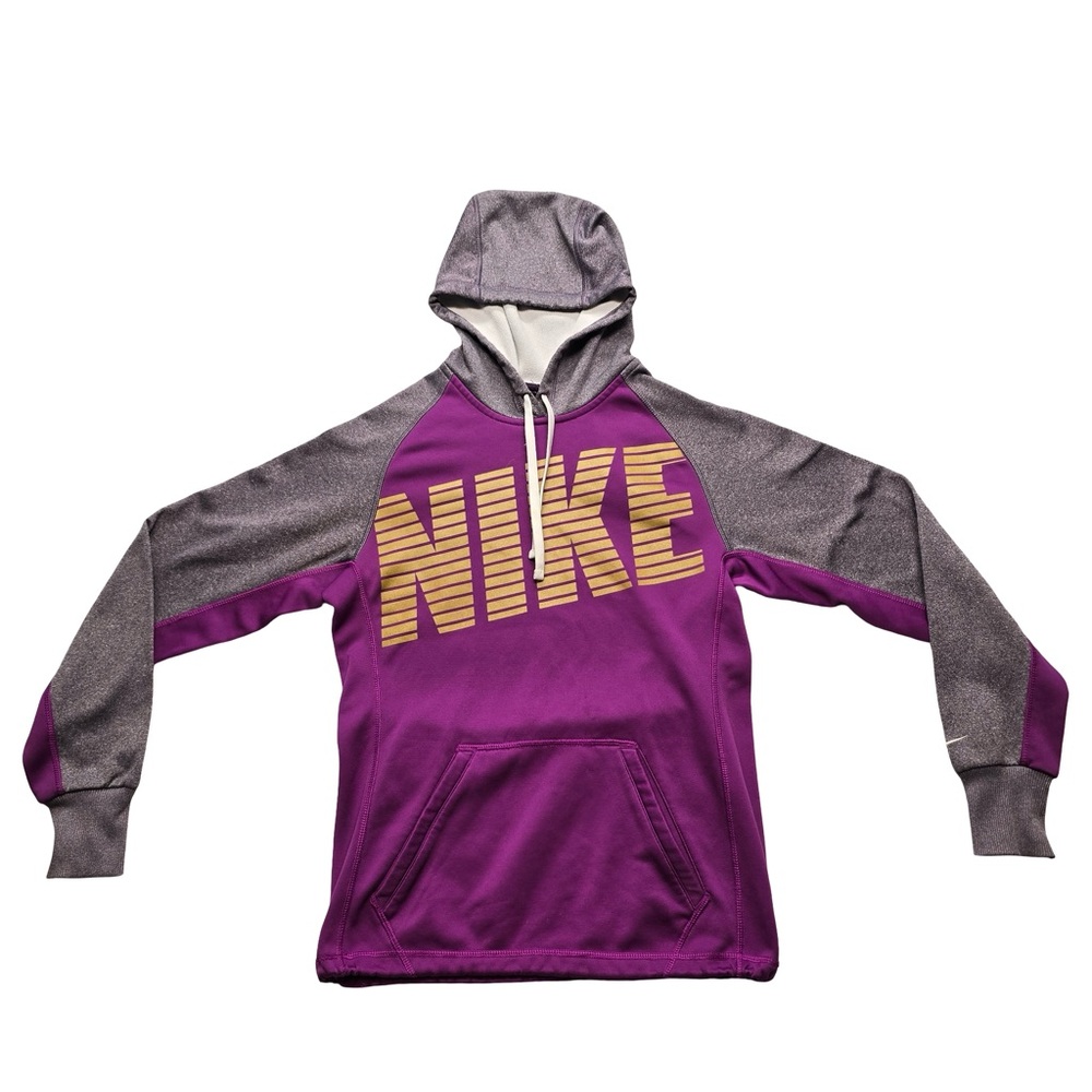 Nike Therma-Fit Athletic Hoodie Colorblock Training Purple‎ XS